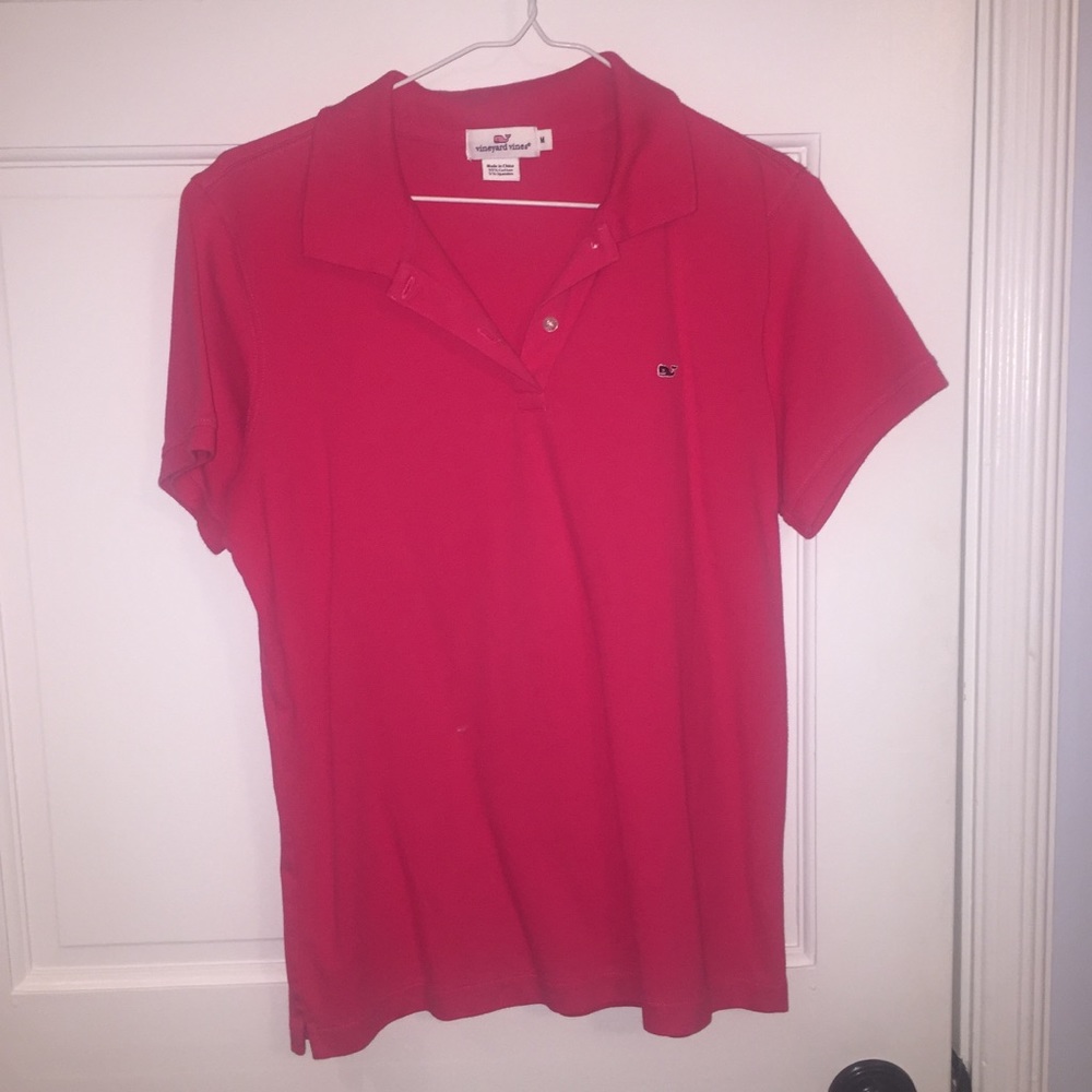 Vineyard Vines Short Sleeve Pique Polo (in Pink)
